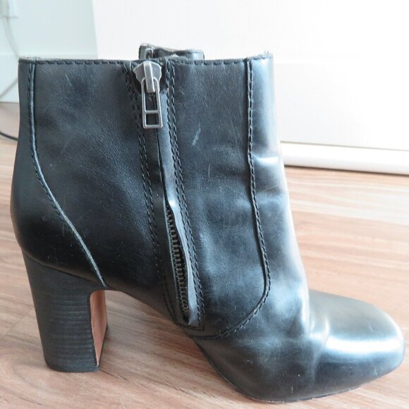 MADEWELL The Sutton Ankle Boots in Black Leather Minimalist Classic - Size US 8 - Picture 12 of 14